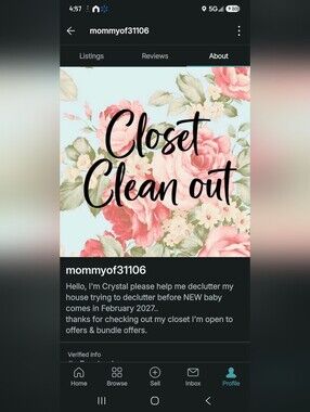 Floral 'Closet Clean Out' Decorative Sign - Add Me VINTED